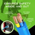 thumbnail image 4 of GearIT 3 Prong Plug Male to Female 12 Gauge Extension Cord, Blue 100 ft, 4 of 8