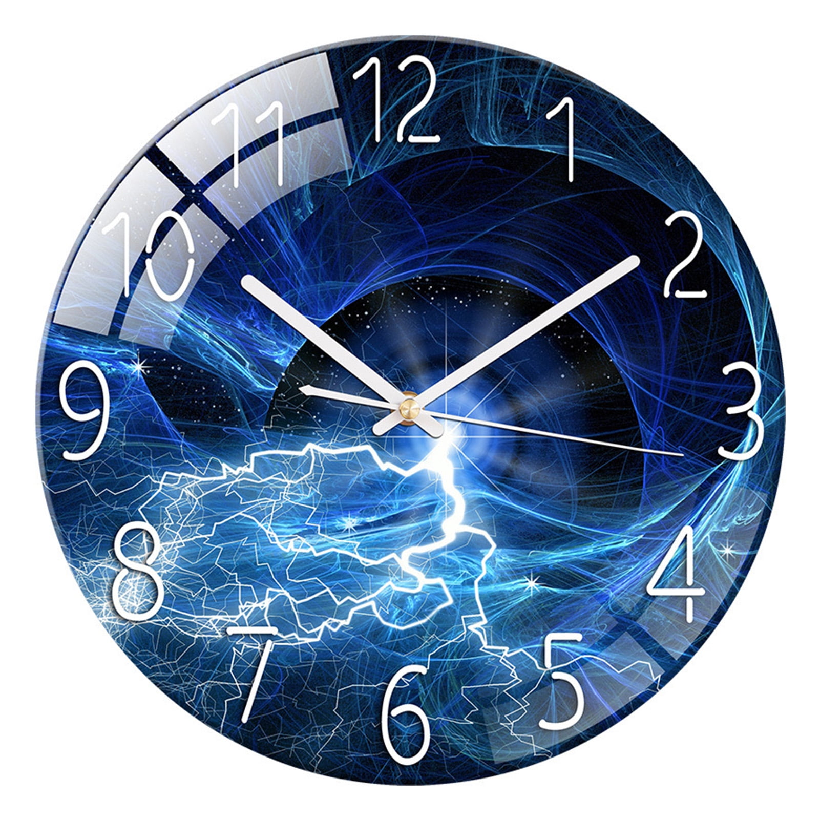 Younar Glass Wall Clock, Modern Design Tempered Glass Wall Clocks with