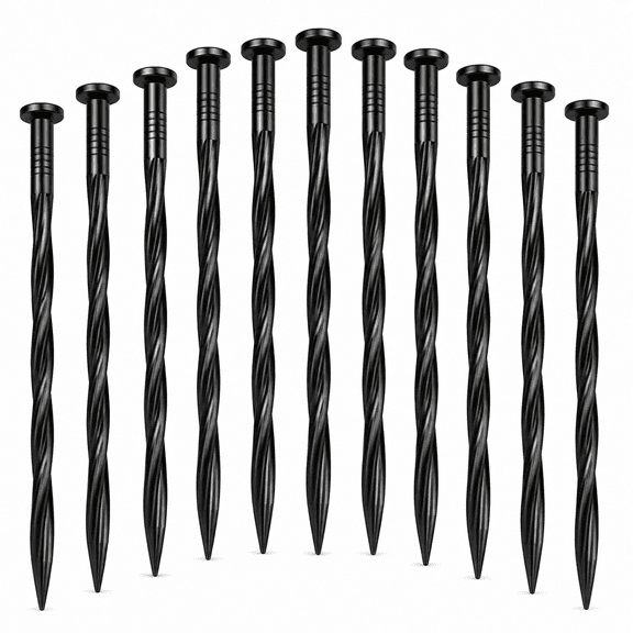 No Dig Landscape Edging Spikes 50 Pcs Spiral Nylon Landscape Anchoring Stake 8-Inch for Paver,Weed Barriers,Turf, Anchoring Spikes Nail