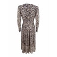 thumbnail image 2 of DKNY Women's Mesh Animal Print Wrap Handkerchief Dress (2, Natural Multi), 2 of 2