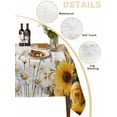 thumbnail image 5 of Farmhouse Sunflower Suqare Tablecloth - 54 x 54 Inch, Vintage Daisy Butterflies Rustic Burlap Waterproof & StainResistant Tablecloth, Washable Oil-proof Table Cover for Dining/Party/Wedding/Buffet, 5 of 9