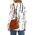 thumbnail image 5 of Women’s Vintage Floral Print Long Sleeve Top, Crew Neck Casual Blouse, Loose Fit Soft Fabric Everyday Women Shirt for Spring Fall, White, 2XL, 5 of 5