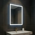 thumbnail image 4 of Resenkose 40x32 Inch Large Rectangle LED Bathroom Mirror with Contemporary Black Frame - Black, 4 of 13