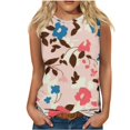 thumbnail image 5 of QUNYINEY Sleeveless Tank Tops for Women Crew Neck Floral Casual Tops Loose Basic Summer Tank Tops, 5 of 5