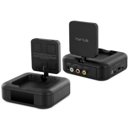 Nyrius 5.8GHz 4 Channel Wireless Video Sender Transmitter & Receiver with Remote Extender for Wirelessly Streaming to TV