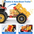 thumbnail image 3 of East doll 24 Volt Ride on Toys Car for Kids, Ride-on Tractor with Trailer, Electric Car for Kids, Power EVA Four Wheeler with Remote Control, 4.3Mph, Music Player, LED Light, Red, 3 of 7