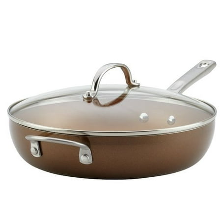 

Ayesha Curry Home 12 Collection Porcelain Enamel Nonstick Covered Deep Skillet With Helper Handle