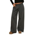 thumbnail image 3 of Women'S Wide Leg Sweatpants Baggy Drawstring High Waisted Joggers Lounge Sweat Pants with Pockets Carbon Grey XL, 3 of 9