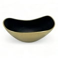 thumbnail image 2 of Gold/Black Decorative Aluminum Metal Flower Bowl Home Decor 12 in x 8 in x 6.5 in, by 90210 Kitchen and Bath, 2 of 7