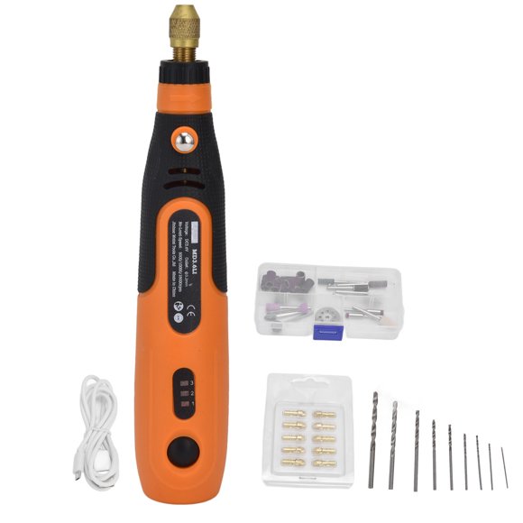 Kit de herramientas rotativas HiLDA, amoladora eléctrica, pluma de tallado, minitaladro inalámbrico, velocidad variable, 3,6 V