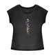 thumbnail image 1 of Camiseta de mujer Ropa deportiva de verano Cuello redondo Camiseta de cuello redondo de moda para viaje a la playa Negro, 1 of 7