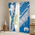 thumbnail image 3 of Sports Football 30%-50% Blackout Curtains White and Sky Blue Rugby Helmet Curtains & Drapes 42''Wx90''L, American Football City Themed Curtains Retro 3D Ball Game Window Curtains(Detroit), 3 of 6