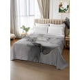 thumbnail image 2 of Grey Ombre Marble Flat Sheets Only Twin XL Size, Soft Breathable Bed Top Sheets for Mattress, Gray Marble Crack Abstract Modern Luxury Bedding Flat Sheets for Home Hotel Bedroom Bed Protection, 2 of 9