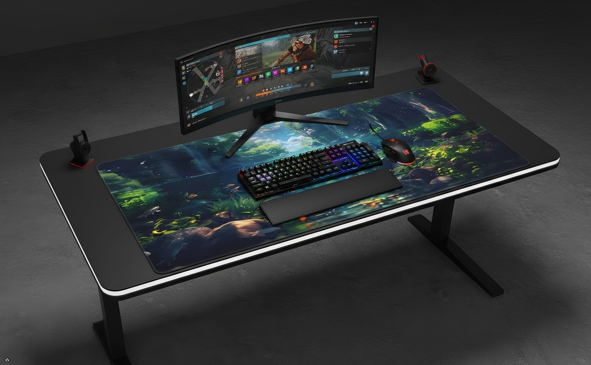 Heluo.Zu XXL Gaming Mouse Pad Ocean Theme 35.4x15.7 photo 2