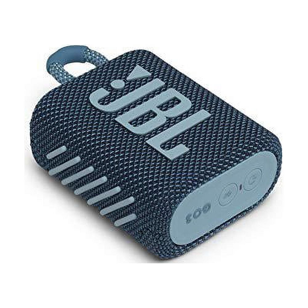 Restored JBL GO 3 Waterproof Wireless Portable Bluetooth Speaker - Blue (Refurbished)