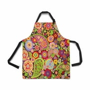 ASHLEIGH Adjustable Bib Apron for Women Men Girls Chef with Pockets Easter Floral Novelty Kitchen Apron for Cooking Baking Gardening Pet Grooming Cleaning