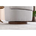 thumbnail image 3 of Oversized Swivel Accent Chair for Living Room, 360° Swivel Barrel Modern Chair Comfy Boucle Upholstered Armchair with Soild Wood Round Brown Base for Bedroom, Light Gray, 3 of 9