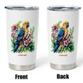 thumbnail image 5 of Custom Parrot Lover Travel Tumbler 20oz – Cute Bird Gifts For Her – Stainless Mug With Handle and Straw – Animal Design With Personalized Name Cup SD2ExX, 5 of 6
