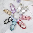 thumbnail image 4 of Zapatos de princesa para niñas, zapatos de tacón alto para primavera para niños, zapatos de escenario, zapatos grandes de cuero con cristales para niños, zapatos de una sola capa, 4 of 5