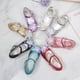 thumbnail image 2 of Zapatos de princesa para niñas, zapatos de tacón alto para primavera para niños, zapatos de escenario, zapatos grandes de cuero con cristales para niños, zapatos de una sola capa, 2 of 5
