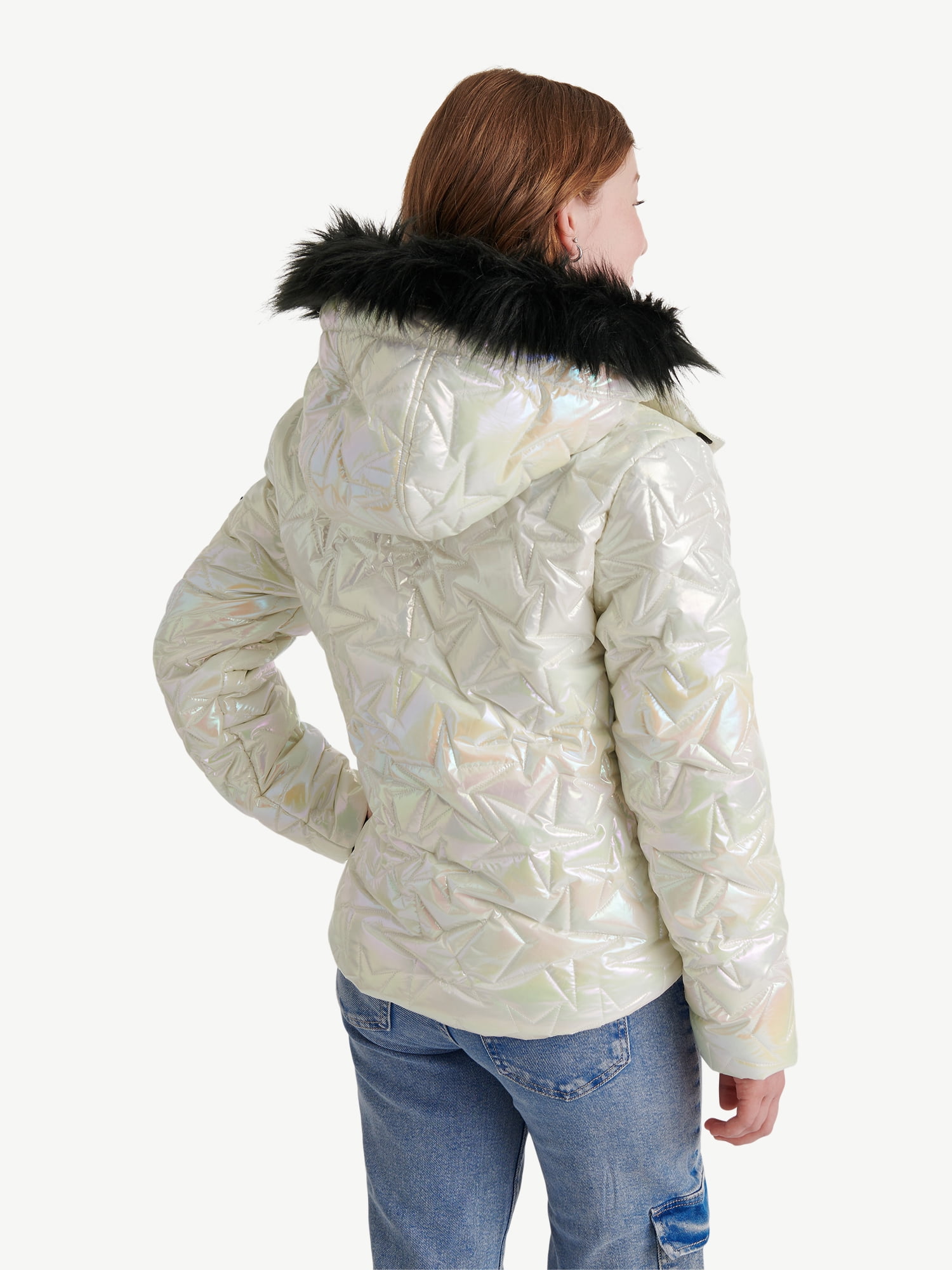 Justice Girl's Star Puffer Bomber, Sizes XS - XL