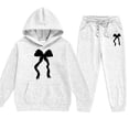thumbnail image 2 of MuXiKeJi Clothes Girl Sets Size 7 Cute Print Long Sleeve Cute Hooded Sweatshirt Top Pocket Elastic Waist Pants Fall Kids 2pcs Outfits, 2 of 4