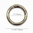 thumbnail image 4 of WEICHUAN 10PCS Zinc Alloy Round Spring Clips Carabiner - 1" Gate O Ring Round Carabiner Snap Clip Trigger Spring Keyring Buckle Organizing Accessory Metal Secure Holder(Silver), 4 of 4