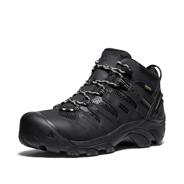 Bota KEEN Utility Lansing Mid Impermeable Punta de Acero Negra 10.5