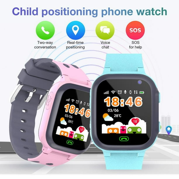 Tongliya 1 Silicone Band Type 6 Generation Q16 Life Waterproof Mobile Phone Watch Map Smart Watch Children s Watch with Breathing Light GPS Positioning Watch Blue Walmart