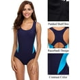 thumbnail image 3 of Alove Women's Athletic Monokini Racerback One Piece Sports Bathing Suit, 3 of 5