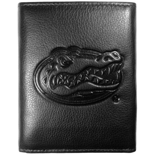 NCAA Siskiyou Sports Mens Florida Gators Embossed Leather Tri-fold Wallet One Size Black