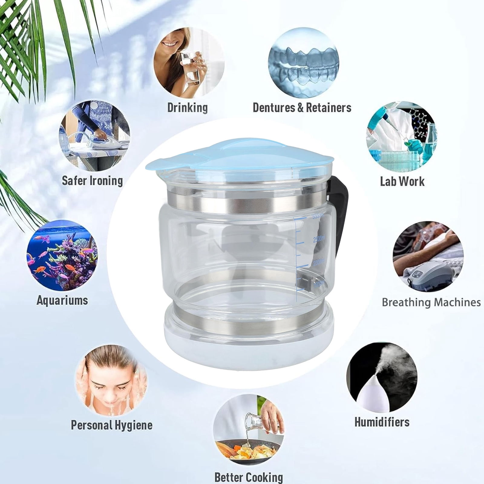 4L Glass Distillation Vessel For Countertop Distillers Easy Installation Distilled Water Maker Machine Accessories