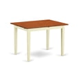 thumbnail image 3 of East West Furniture Norfolk 3-piece Dining Set with Leather Seat in Linen White, 3 of 4