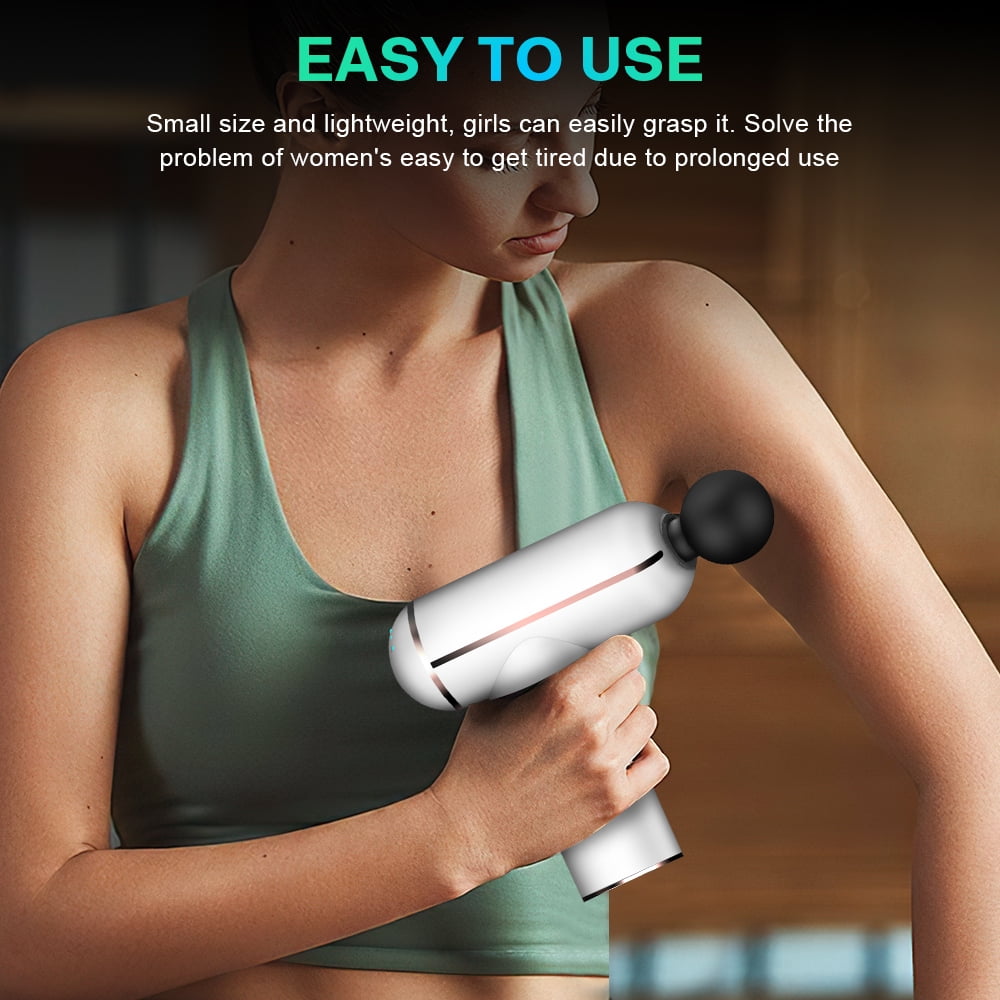 RONY Mini Handheld Muscle Massage Gun - Low Noise Portable Massager with Silicone Massage Head - Electric Body Massage Gun for Deep Tissue Pain Relief