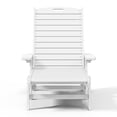 thumbnail image 3 of WestinTrends Malibu Chaise Lounge Outdoor, All Weather Poly Lumber Patio Pool Lounge Chairs with 5 Positions Backrest, White, 3 of 11