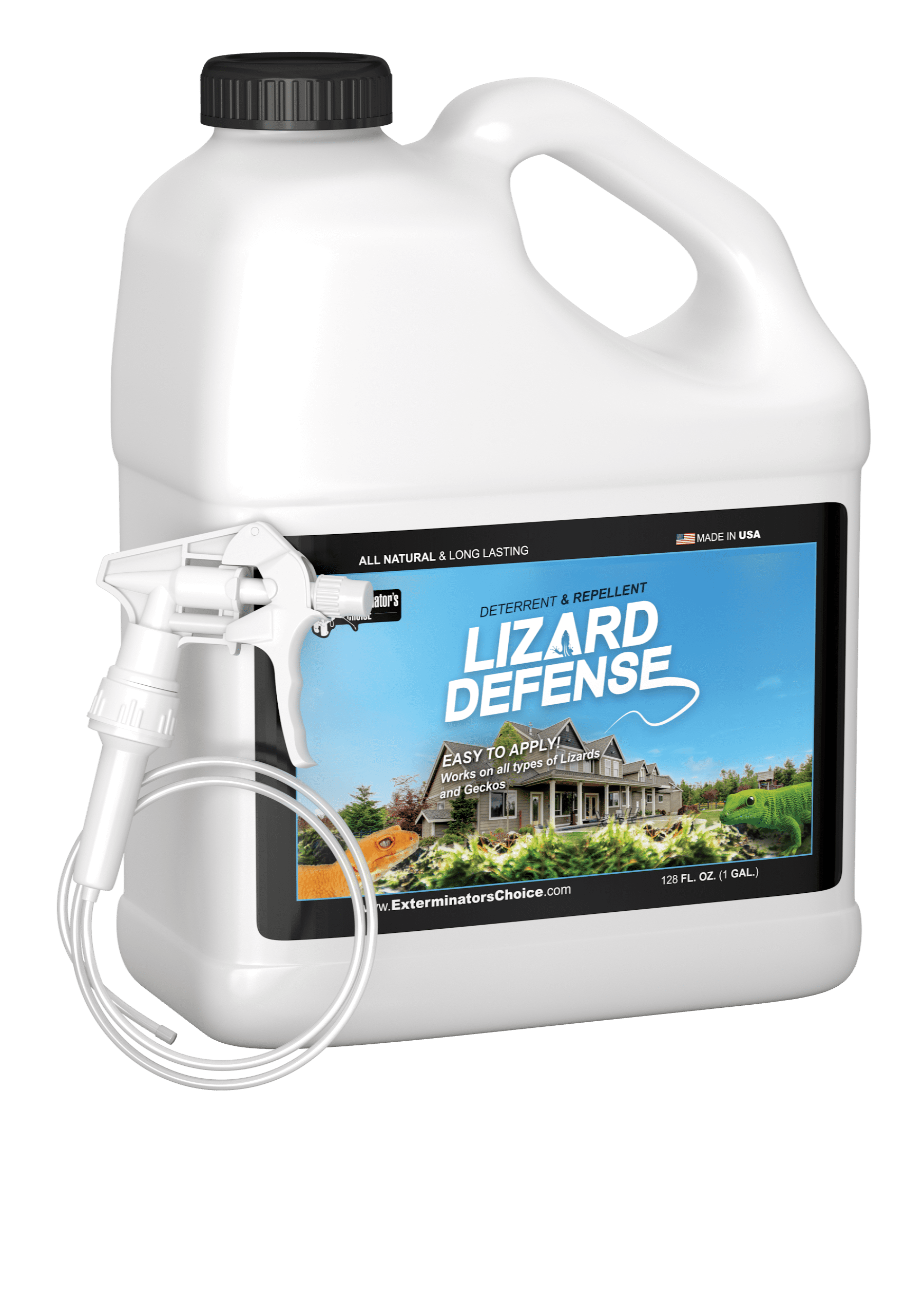 lizard defense one gallon (128 oz) natural repellent and deterrent for