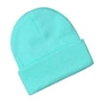 thumbnail image 1 of Pisexur Baby Hats Solid Color Ribbed Knit Beanie Hats Fashion Fall Winter Warm Soft Skull Caps for Age 0-3 Years, 1 of 2