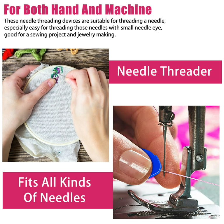 Needle Threader,40 pcs Gourd Shape Needle Threader for Hand Sewing Plastic  and Metal Easy Threader,Colorful Needle Threaders for Sewing Machine