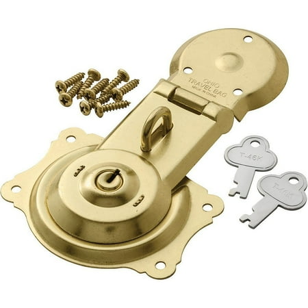 Plated Brass Figure - Brass plated Figure 8 Trunk Lock, 1 Lock included By Rockler Woodworking and Hardware Ship from US