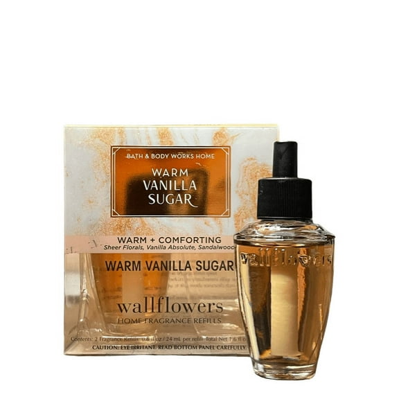 Bath and Body Works Brand Wallflowers Home Fragrance Refill (Warm Vanilla Sugar) 2 Pack