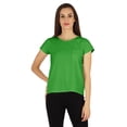 thumbnail image 1 of Inkmeso Solid Short Sleeve Basic T-Shirt For Womens Patch Pocket Casual Summer Basic Top, 1 of 7