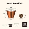 thumbnail image 5 of Fit Meal Prep [24 Pack 1.5 oz Stainless Steel Sauce Cups - Copper Plated Individual Round Condiments Ramekins, Commercial Grade Safe/Portion Dipping Sauce Kitchen Set, 5 of 7