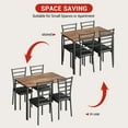 thumbnail image 3 of Dining Table with 4 Chairs, Kitchen Dining Room Table Chair Set for Small Space, Indoor Modern Dinette Set, Square Dinner Table Set for Dinette, Breakfast, 3 of 10