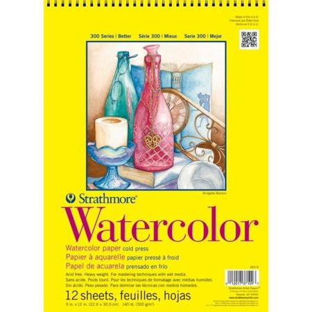 UPC: 0012017371097 | Strathmore 9  x 12  Cold Press Wire Bound Watercolor Pad