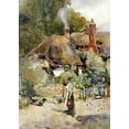 thumbnail image 2 of Woodlock, David 11x14 White Modern Wood Framed Museum Art Print Titled - Old Cottage at Sutton Courtney, Berkshire, 2 of 4