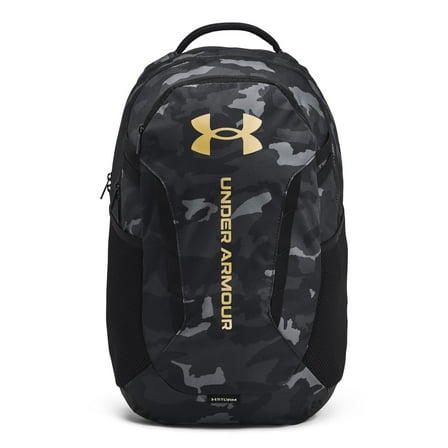 Under Armour Unisex-Adult Hustle 6.0 Backpack, (001) Black/Black/Metallic Gol...