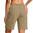 thumbnail image 5 of Yievot Athletic Shorts for Women Drawstring Elastic Waist Quick Dry Workout Gym Shorts with Zipper Pockets, 5 of 8