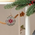 thumbnail image 4 of Wadada Christmas Decorations Indoor Tree Ornaments, 2pcs Burlap Farmhouse Xmas Ornaments, Tree Ball Bell Stocking Shaped Rustic Boho Country Decor for Home Office Family Party, 4 of 8