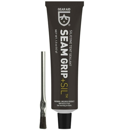 Seam Grip SIL Silicone Sealant for Silnylon Tents and Tarps, Clear, 1.5 oz