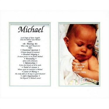 Personalized Matted Frame With The Name & Its Meaning - Aaron